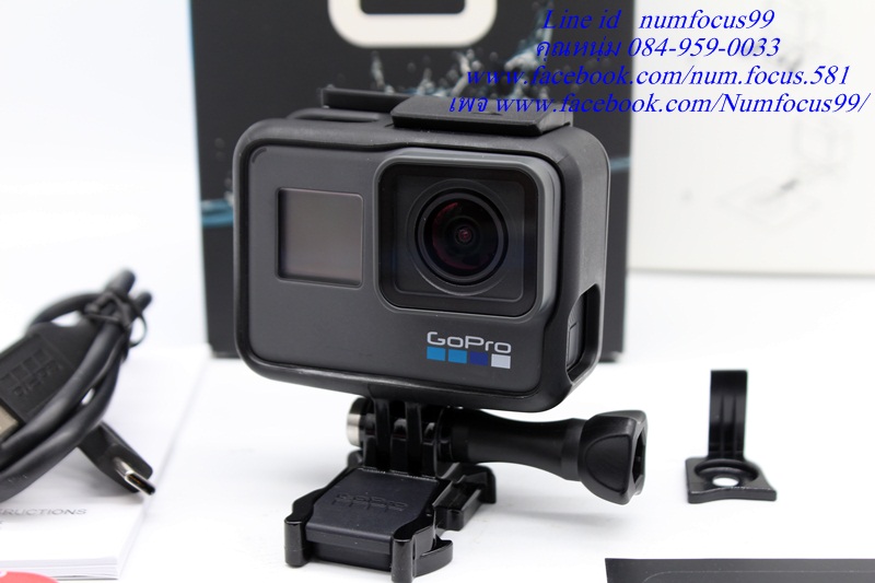 กล้อง GoPro HeRo 6 black สภาพสวย ใช้งานปกติ อดีตประกันศูนย์ อุปกรณ์ยกกล่อง